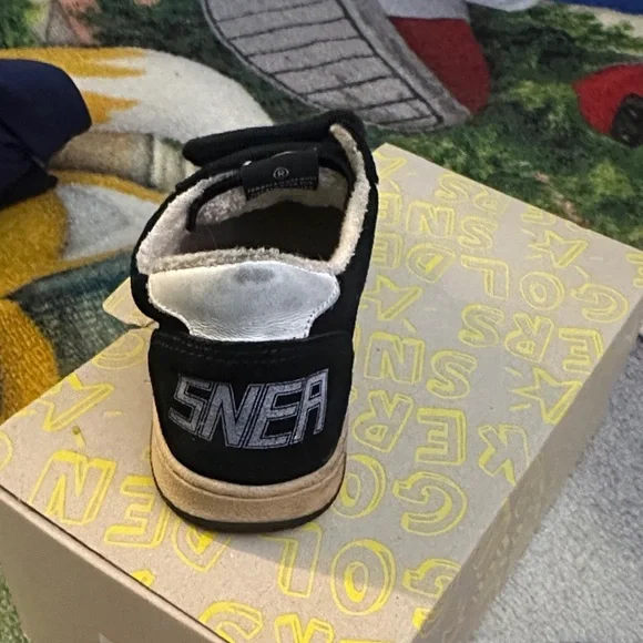 Golden Goose Black and White Kids Sneakers